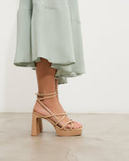 Nori Heeled Sandals - Nude