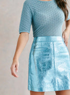 JULIE BLUE SHORT SHORT SKIRT PETITE MENDIGOTE
