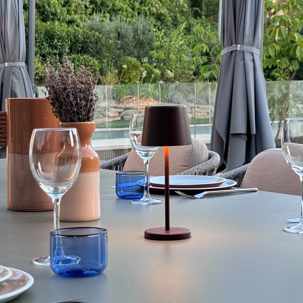 Kelly Mini - Lampe De Table Sans Fil - Acier - Marron
