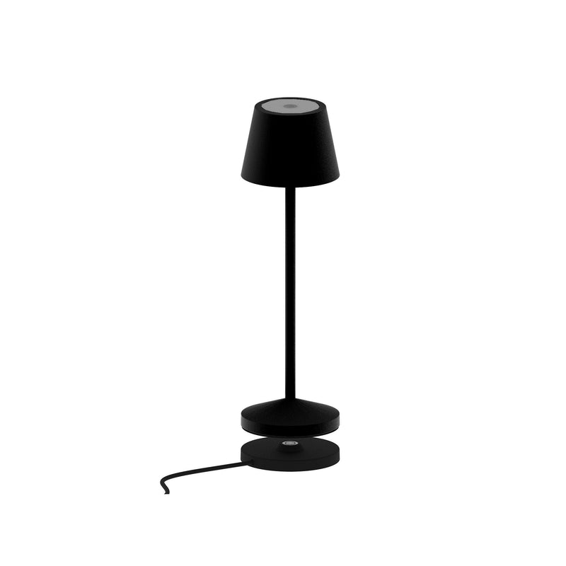 Emily - Lampe De Table Sans Fil - Acier - Noir