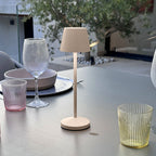 Emily - Lampe De Table Sans Fil - Acier - Beige
