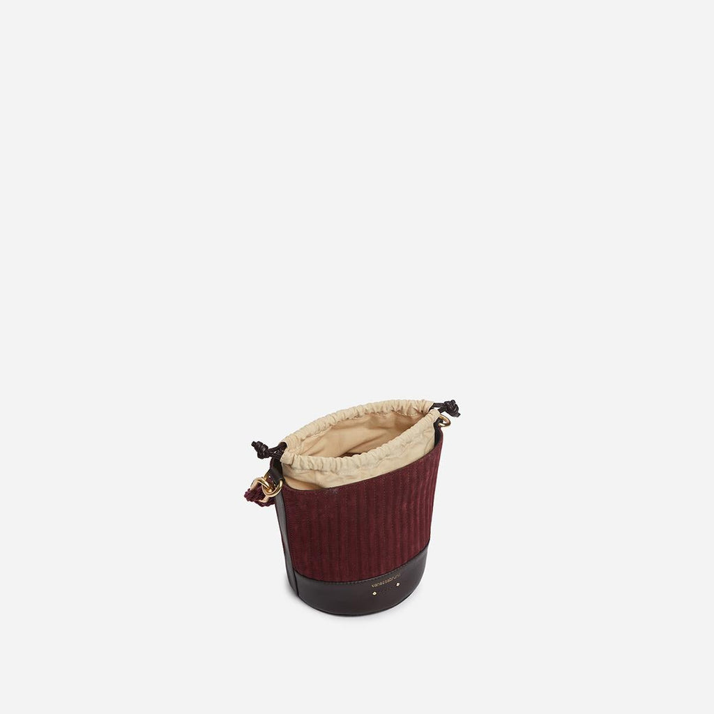 Vanessa Bruno - Mini Bolso Cubo Holly - Burdeos