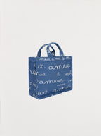 Mini Amour Jacquard Denim Cabas