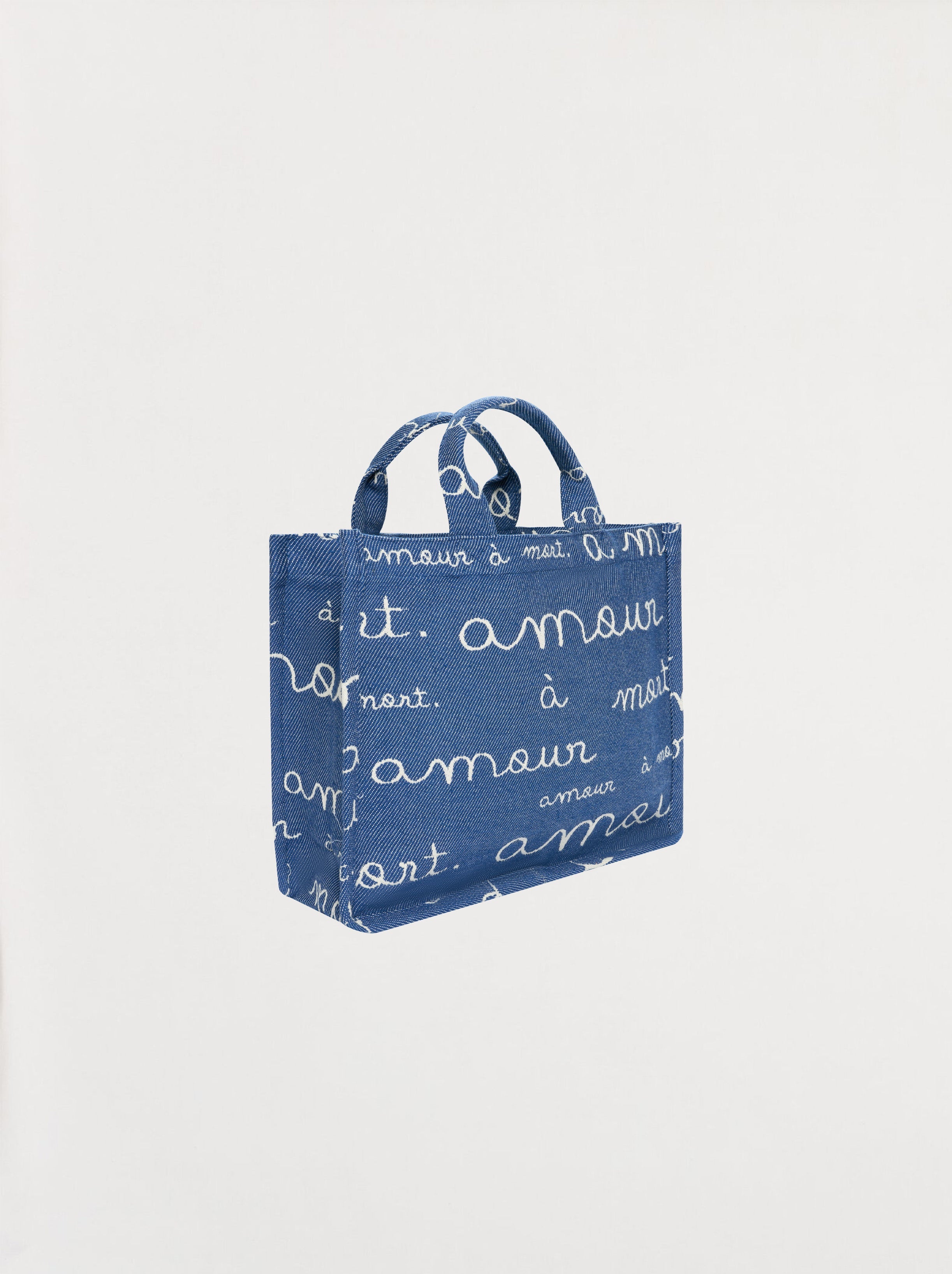 Mini Amour Jacquard Denim Cabas