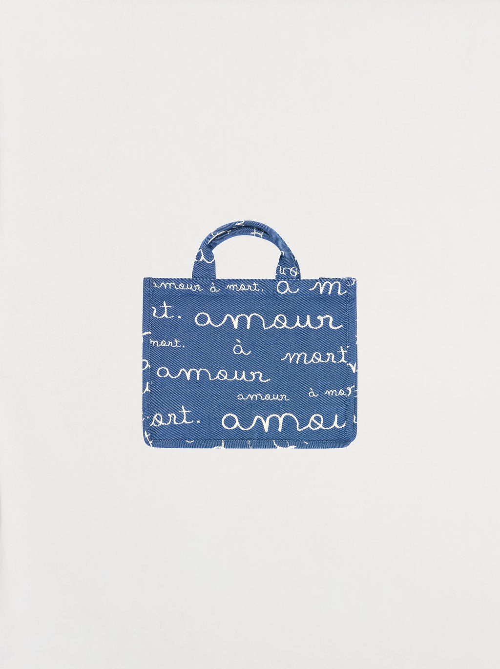 Mini Amour Jacquard Denim Cabas