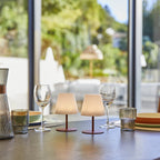 Twins - Lampe De Table Sans Fil - Acier - Terracotta