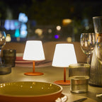 Twins - Lampe De Table Sans Fil - Acier - Terracotta