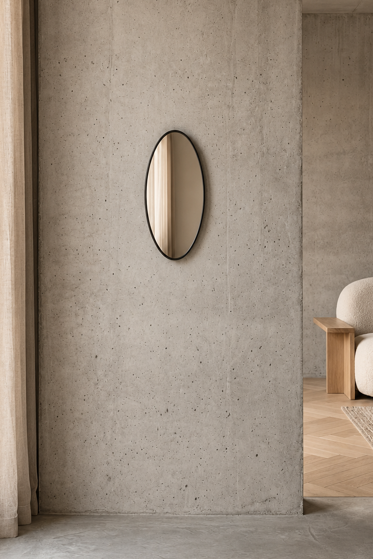 Marie - Miroir B - Acier - Noir