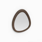 Yoko - Miroir Organique En Placage Noyer