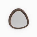 Yoko - Miroir Organique En Placage Noyer