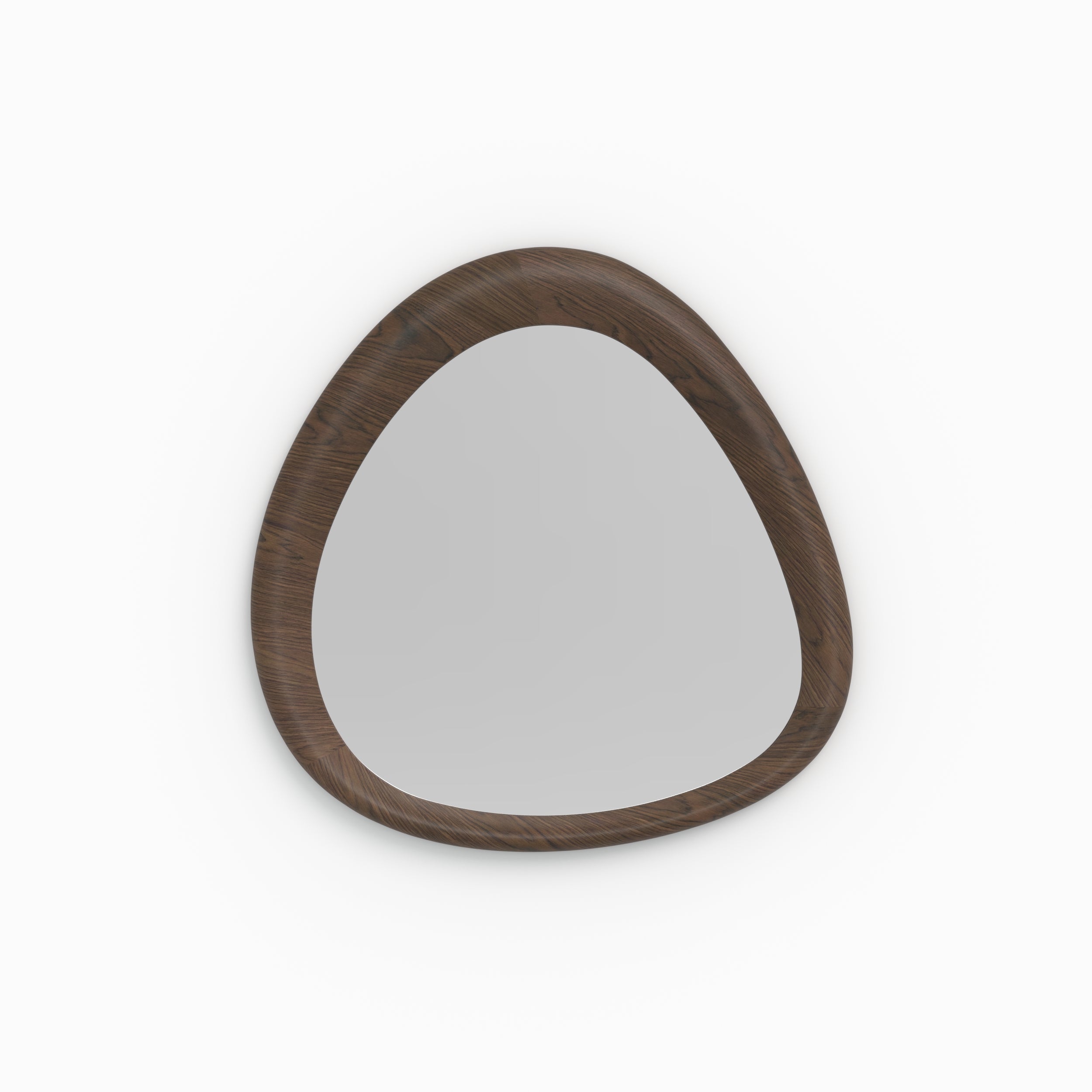 Yoko - Miroir Organique En Placage Noyer