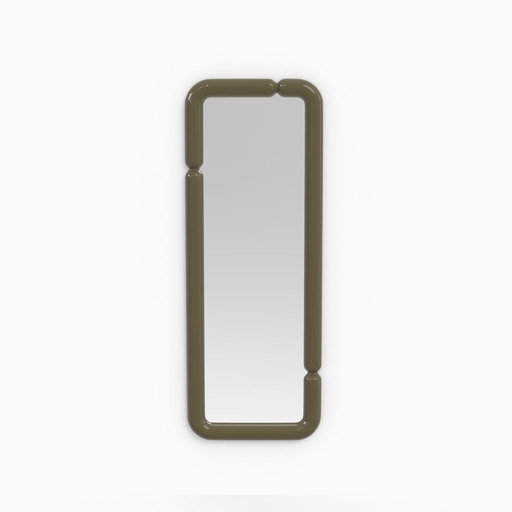 Silk - Miroir Rectangulaire Laqué Vert Kaki