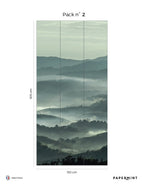 Mural Misty Line - Mossy Green