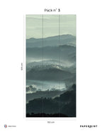 Mural Misty Line - Mossy Green