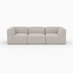 Hestia - Sofá modular de 3 plazas de tela beige