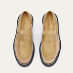 Mocasín de cuero verde oliva Mia Grege