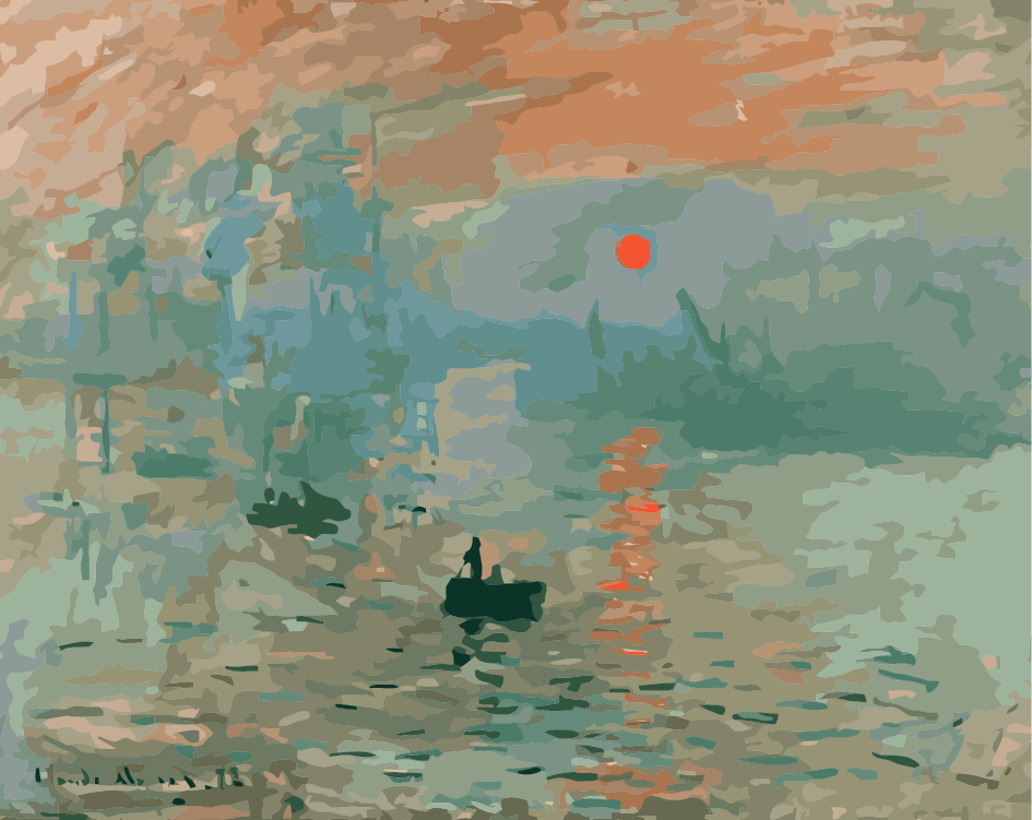 Pintura por números - Monet Impresión Sol Naciente