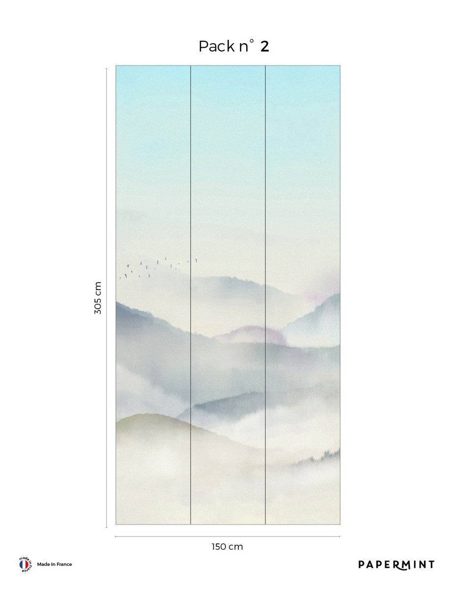 Mural Montagne Du Japon - Azul Altramuz
