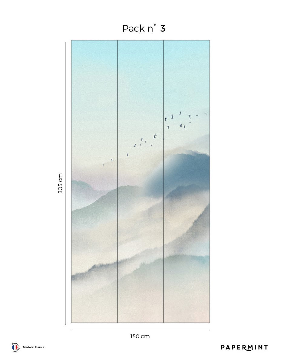 Mural Montagne Du Japon - Azul Altramuz