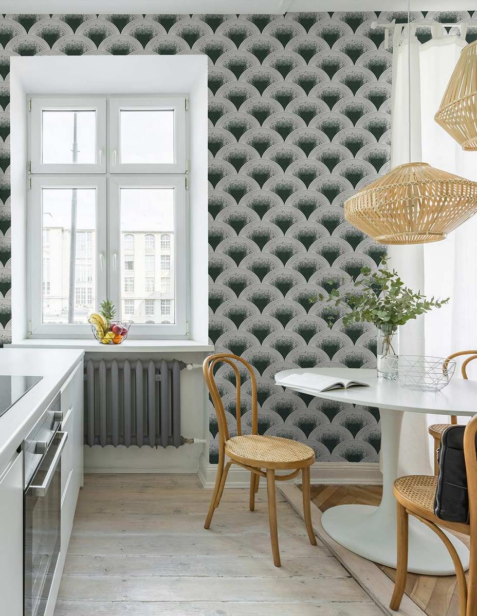 Rollo de papel pintado Mosaic - Gris