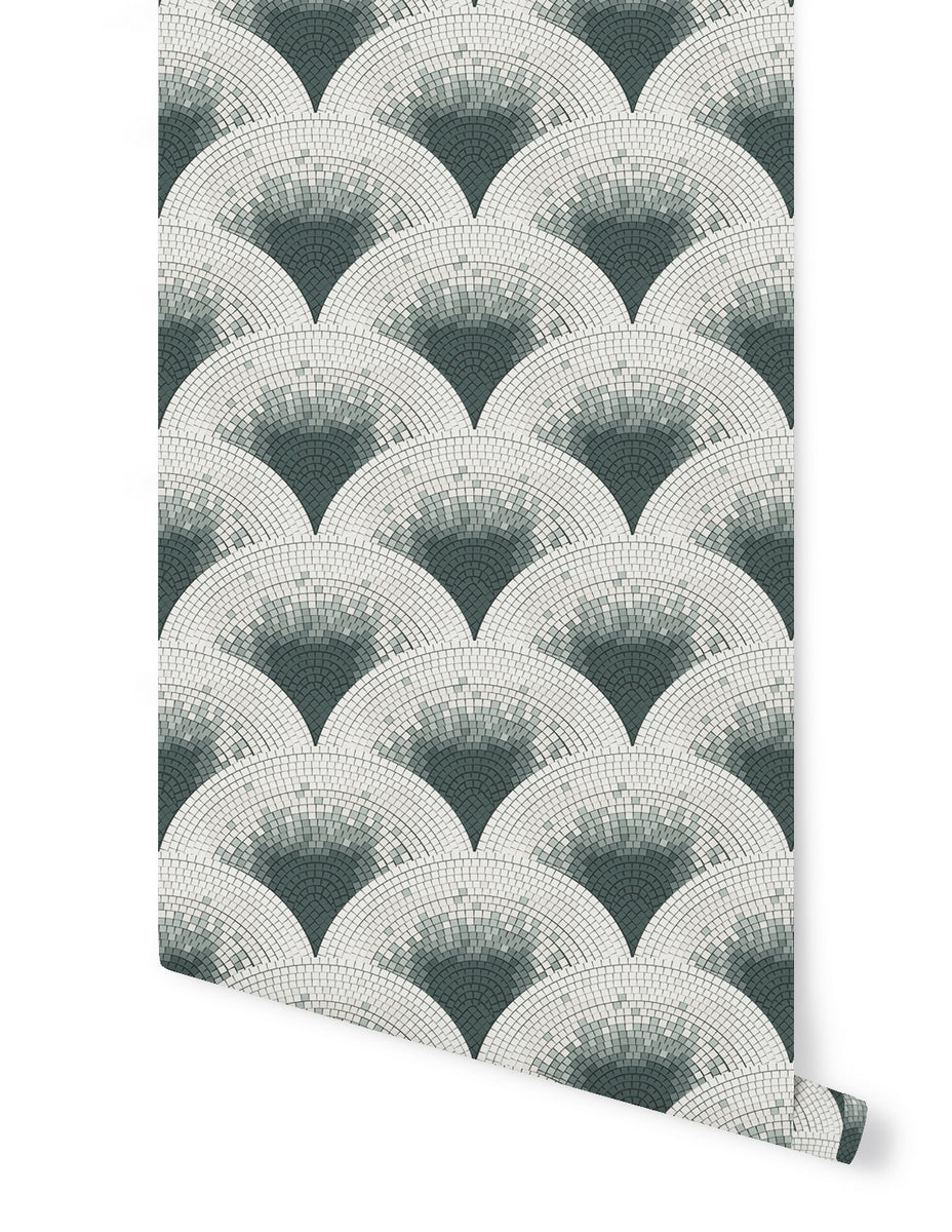 Rollo de papel pintado Mosaic - Gris
