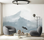 Mural Mountain Water - Bleu Porcelaine