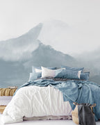 Mural Mountain Water - Bleu Porcelaine
