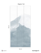 Mural Mountain Water - Bleu Porcelaine