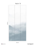 Mural Mountain Water - Bleu Porcelaine