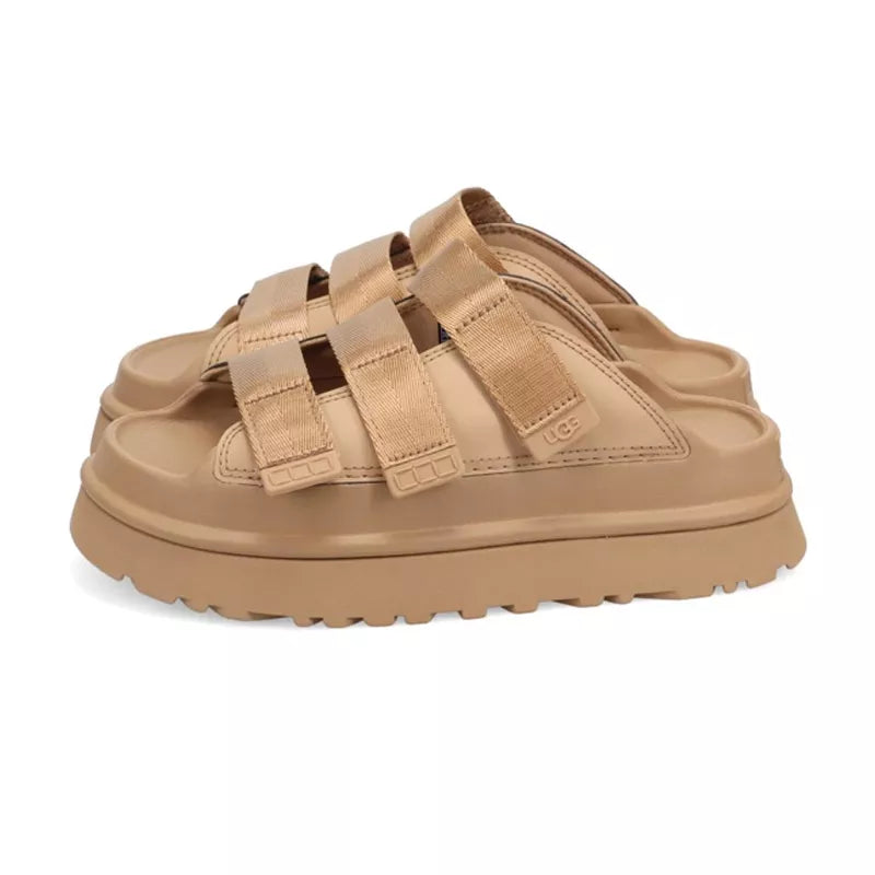 Goldenglow Slide Mules - Beige/Brown