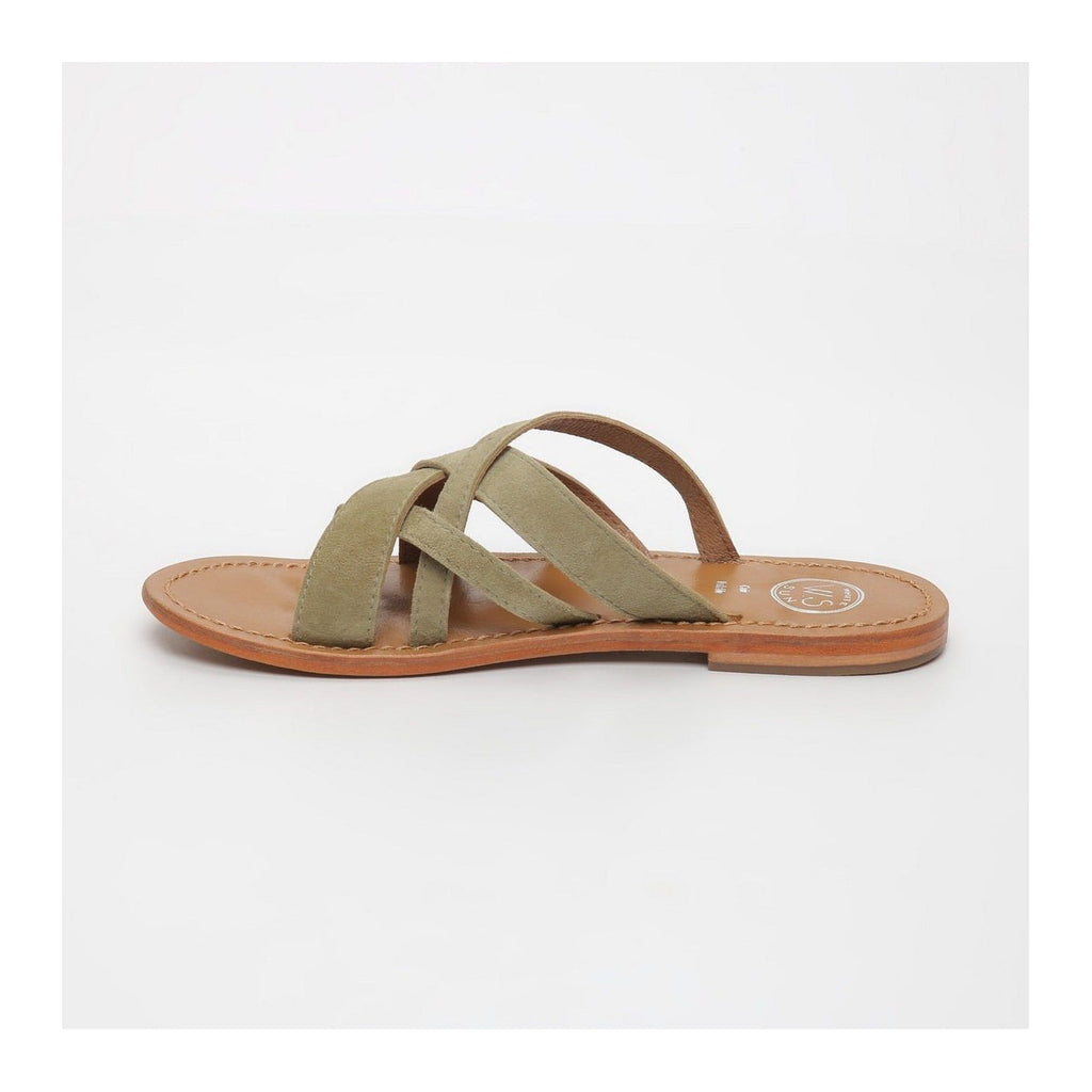 White Sun - Mules Clot - Kaki Goat Suede - Kaki