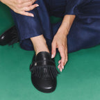 Mules Georgette De Napa Negra