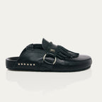 Mules Georgette De Napa Negra
