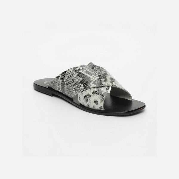 Mules Iggy - Python Noir (Aps) - Femme