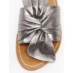 White Sun - Mules Simpatica - Grey Metallic Nappa - Gris