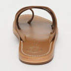 White Sun - Tasneem Mules - Camel Goat Suede - Brown