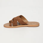 White Sun - Tasneem Mules - Camel Goat Suede - Brown