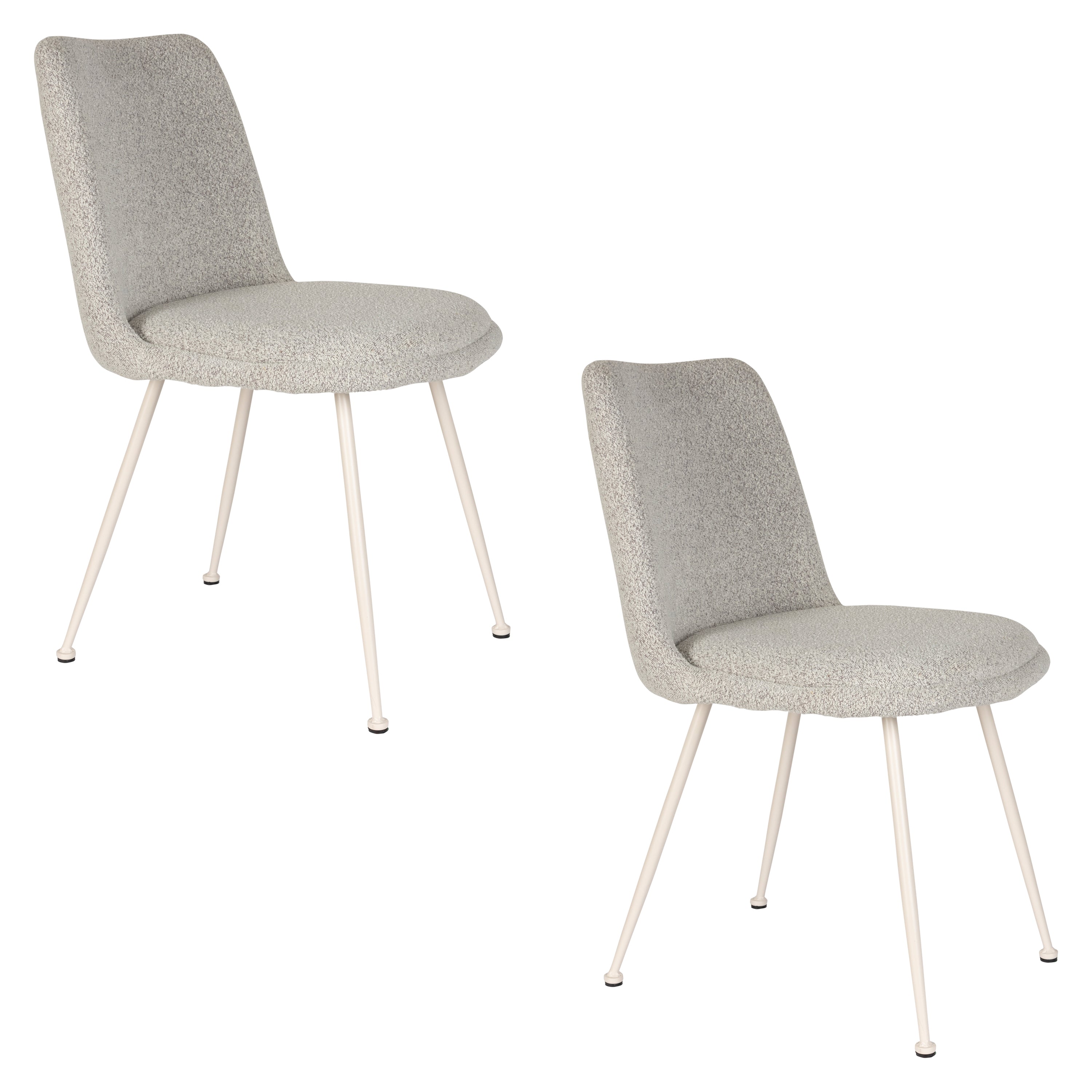Fijs - Chaise De Salle À Manger - Fer - Taupe/Gris