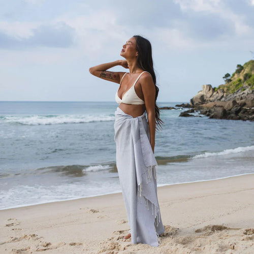 Honeycomb Fouta - Light Gray