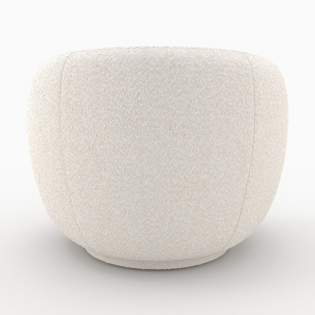 Naya - White Bouclé Fabric Armchair