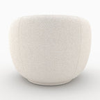 Naya - White Bouclé Fabric Armchair
