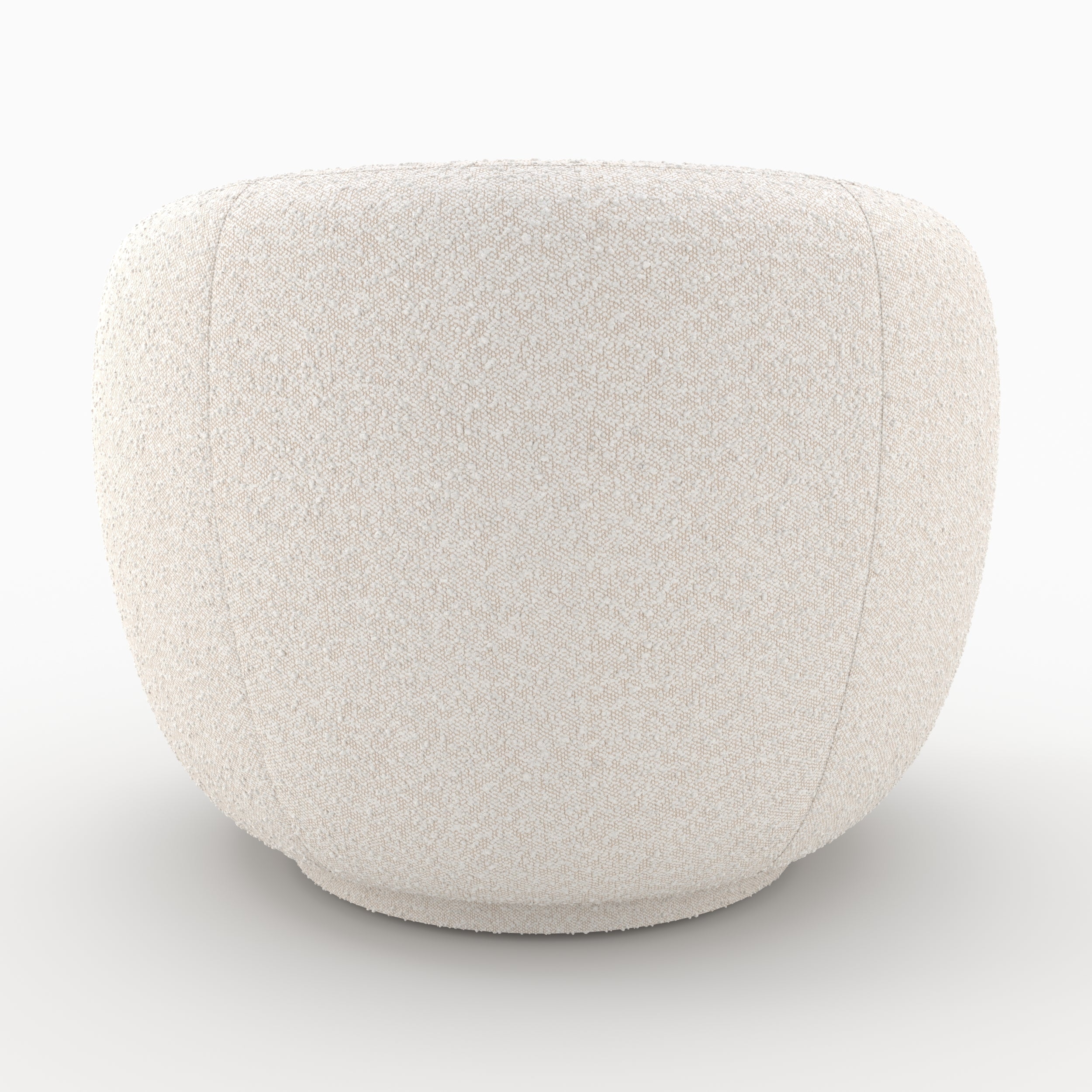 Naya - White Bouclé Fabric Armchair