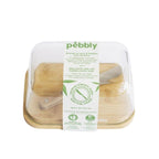 Mantequillero de Vidrio y Bambú con Cuchillo para Mantequilla de Acero Inoxidable - Beige