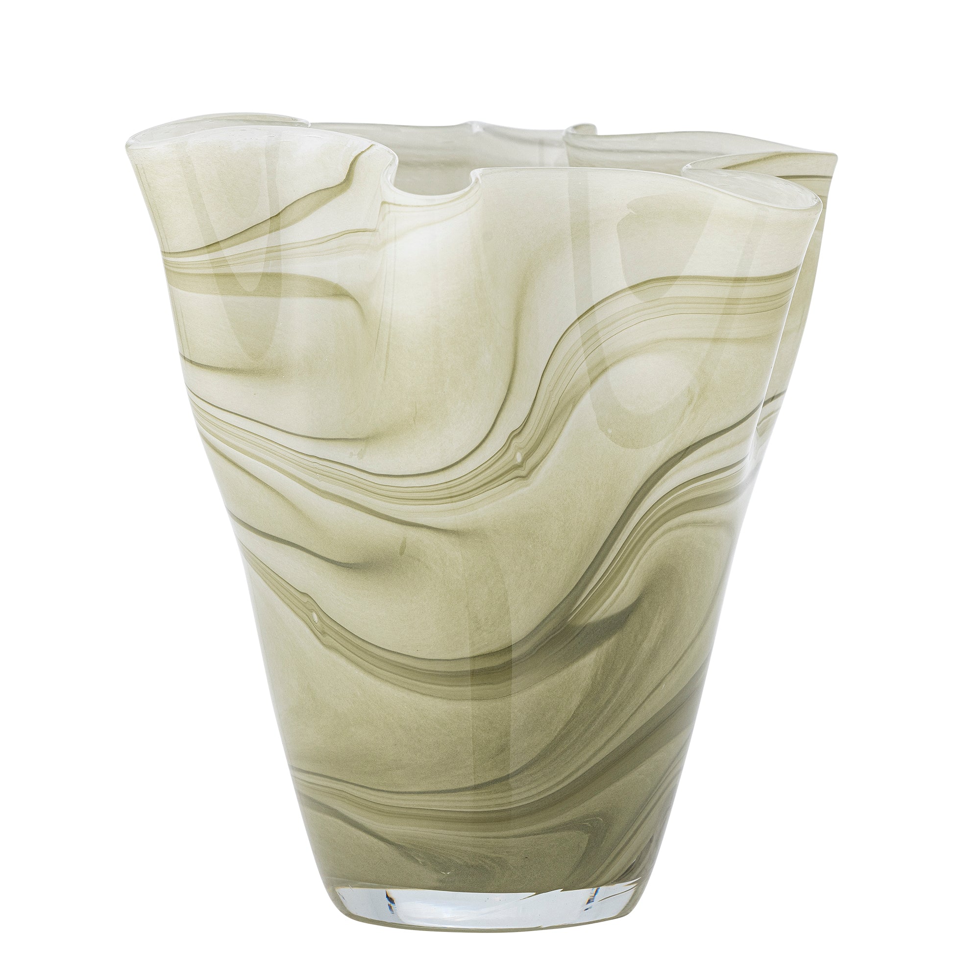 Toryn - Set of 2 Vases - Green - Glass