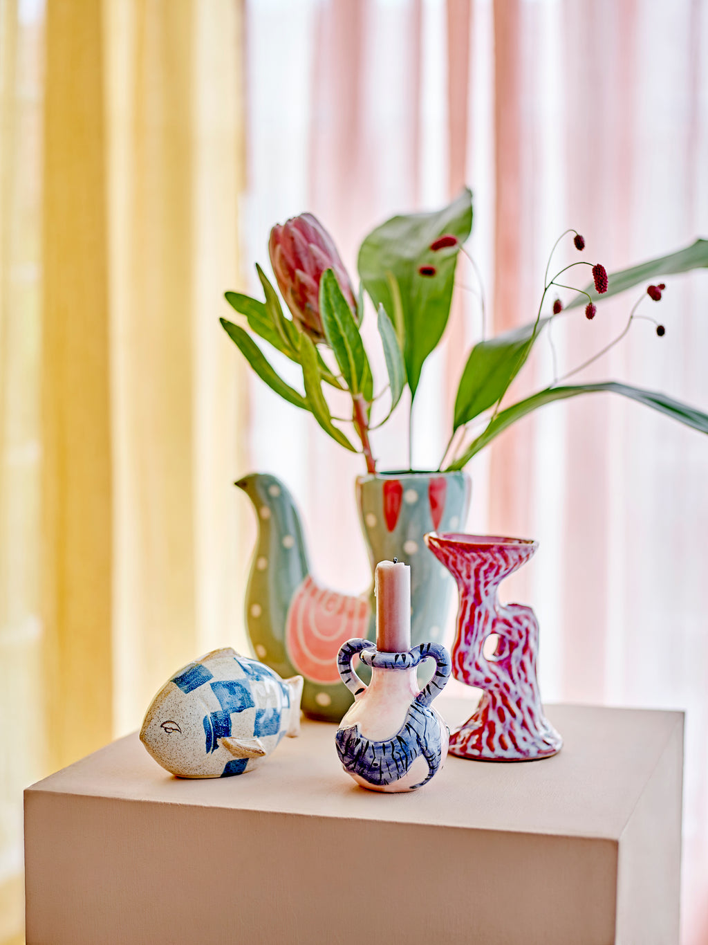 Eviaya - Decorative Object - Multicolour - Stoneware