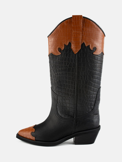 Bottes Night In Texas - Noir Et Marron