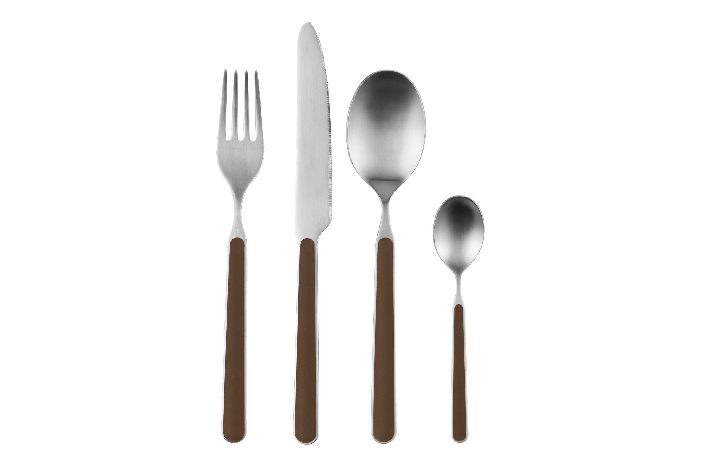 Noli 4-Piece Cutlery Set - 1 Person - Cocoa Brown