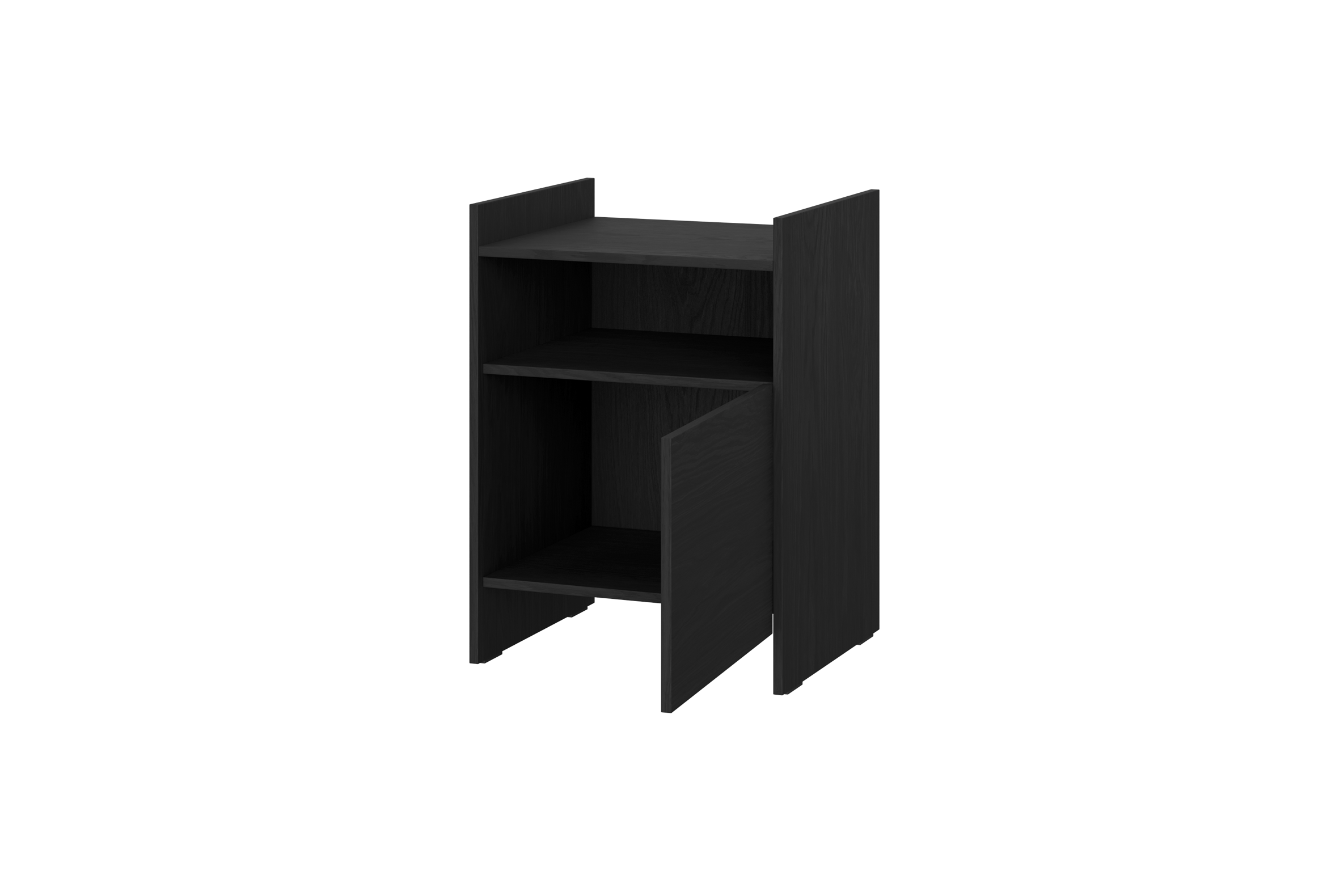 Toopt Bedside Table - Vulcano Black