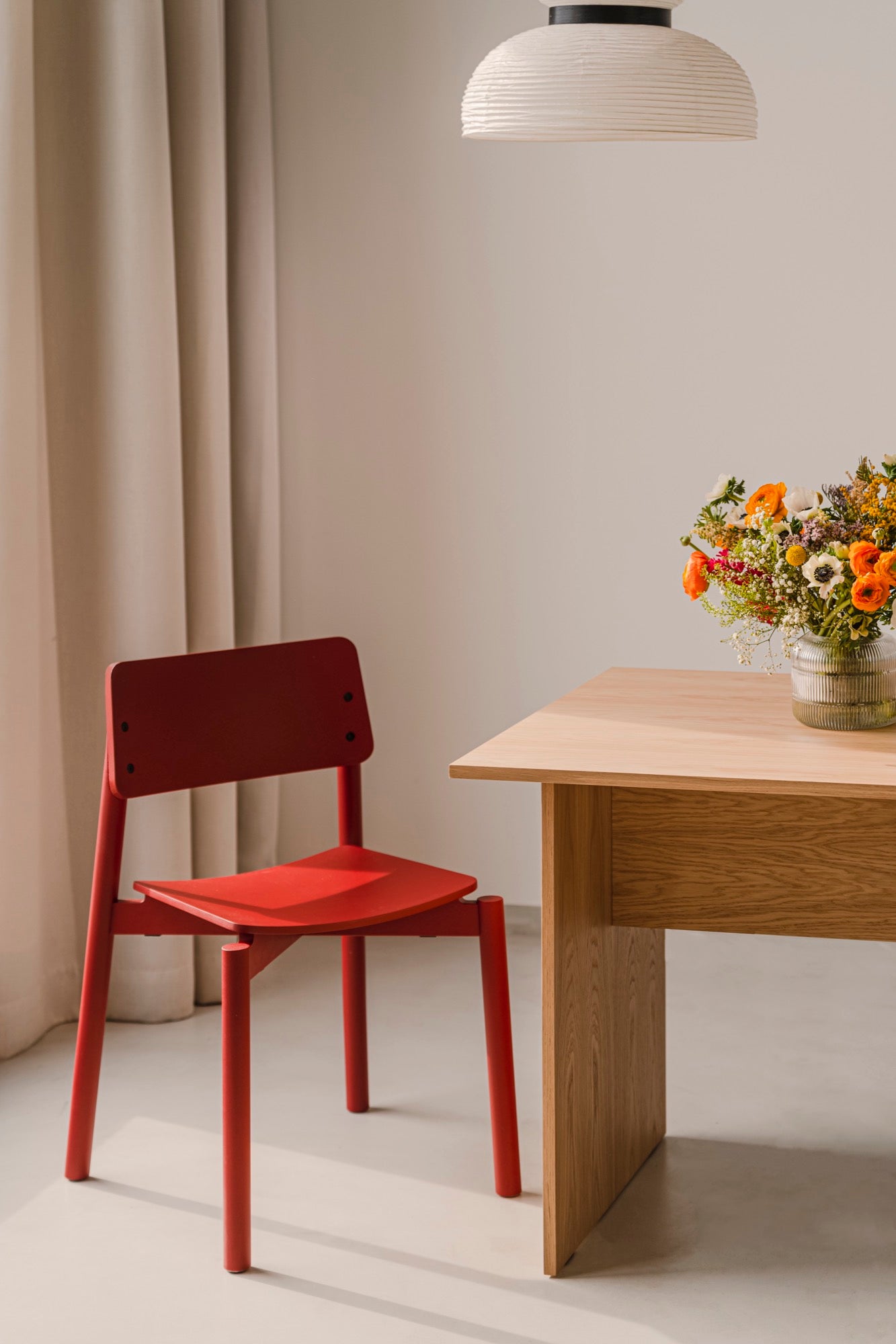 Wem Chair - Maroon Red