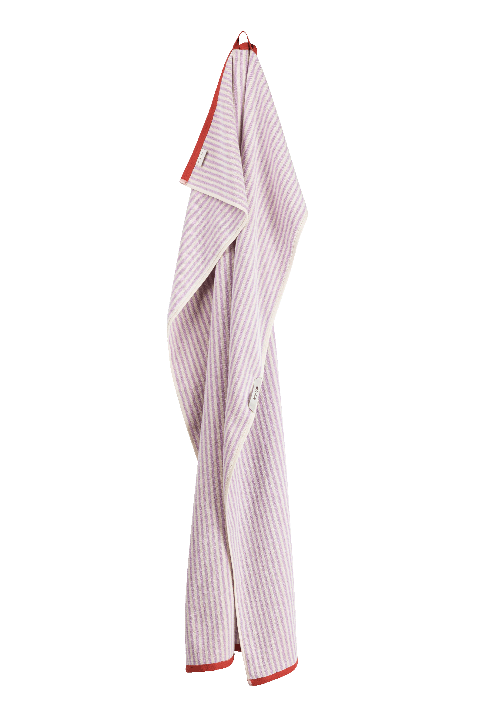 Gobo Bath Towel - Pastel Lilac / Narrow Stripes